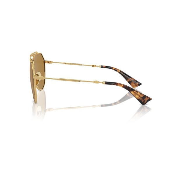 New Dolce & Gabbana Gold Aviator DG2302 02/53 Sunglasses Women - Picture 3 of 7